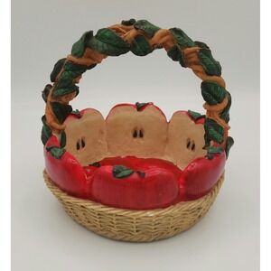 Apple Basket 90's Y2K Cottage Core‎ Fall Decor Apples Nibbles Leaves